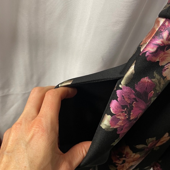 Speechless Black Metallic Floral Spaghetti Strap Lace Back Detail Dress, Sz 15 - Picture 4 of 6